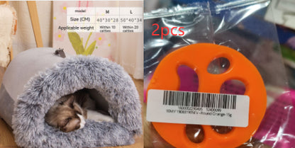 Portable Long-Plush Cat Nest (photo 10)