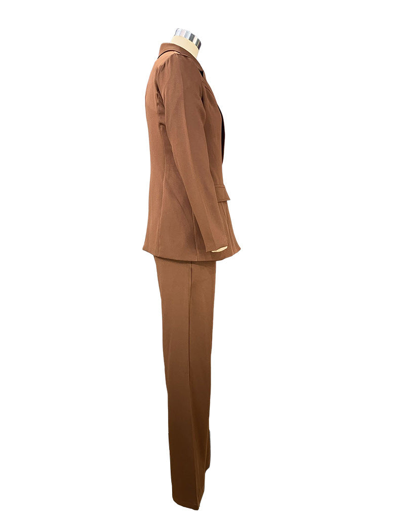 Women's Lapel Blazer and Straight-Leg Pants Set (photo 27)