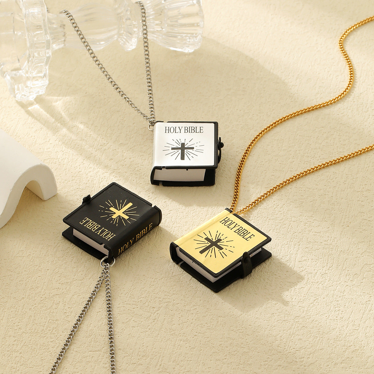 Cross Bible Verse Pendant Necklace (photo 3)