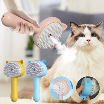 Rechargeable Self-Cleaning Pet Mist Slicker Brush