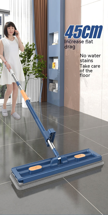 Large 360° Rotating Flat Mop with Stainless Steel Handle (photo 8)