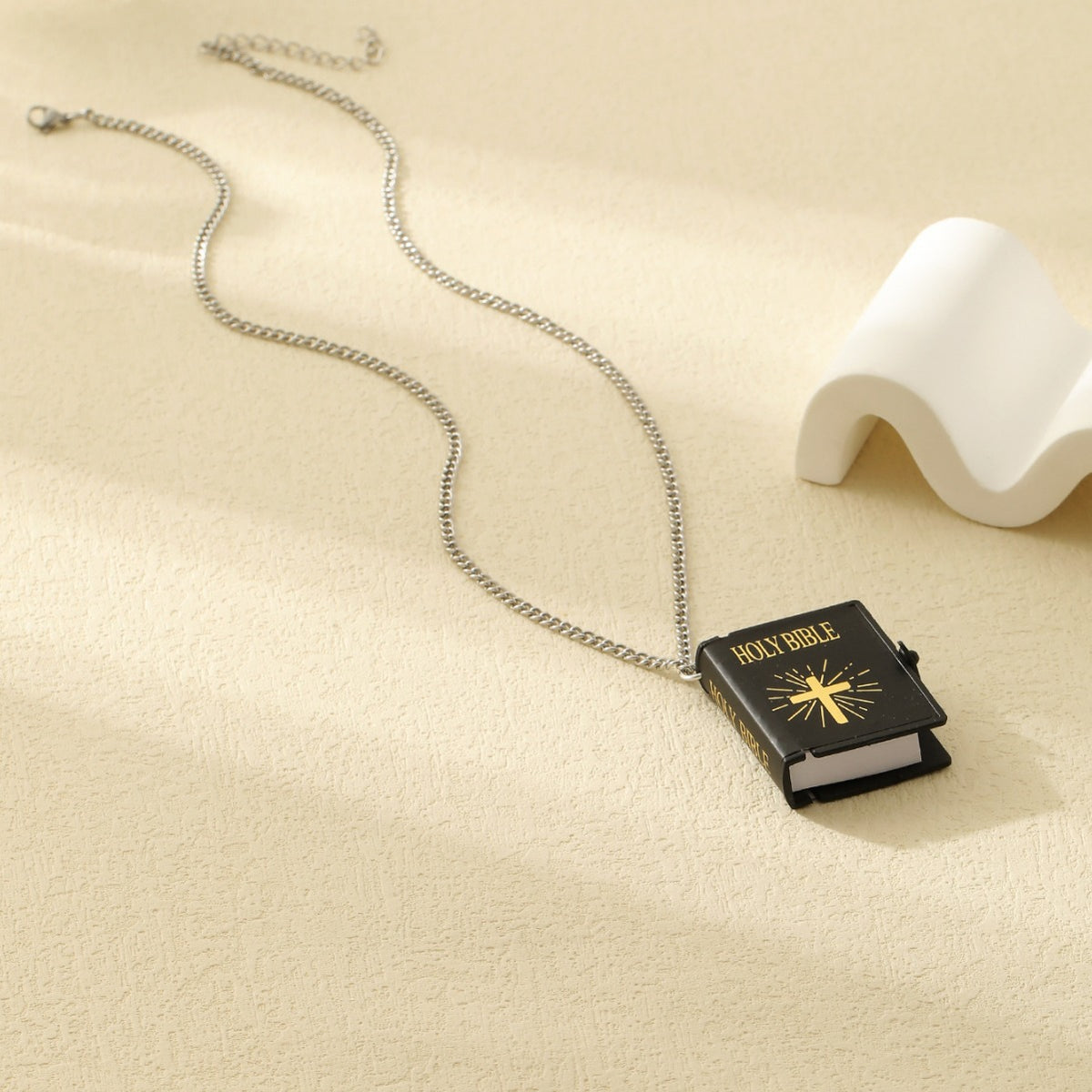 Cross Bible Verse Pendant Necklace (photo 5)