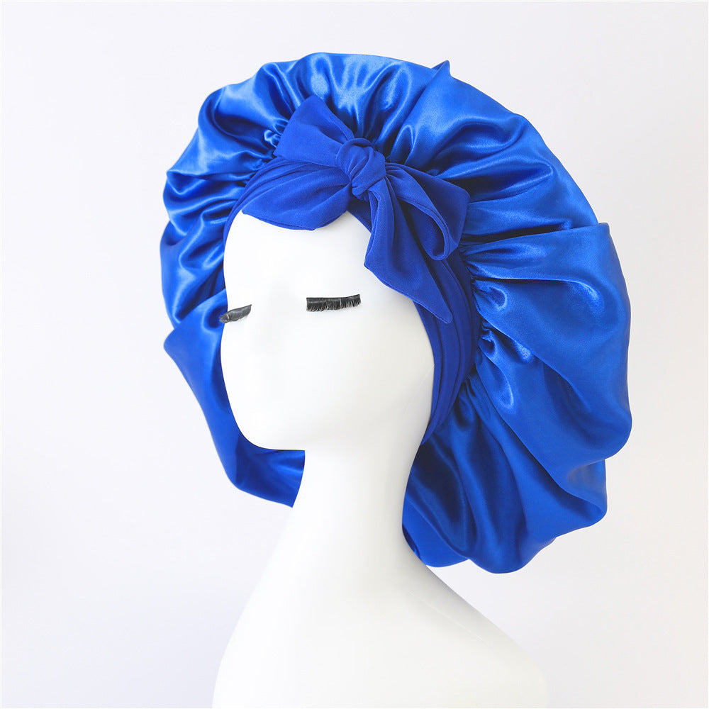 Satin Sleep Bonnet with Ribbon (photo 30)