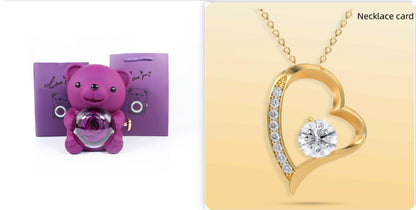 Rotating Bear and Rose Jewelry Gift Box (photo 13)