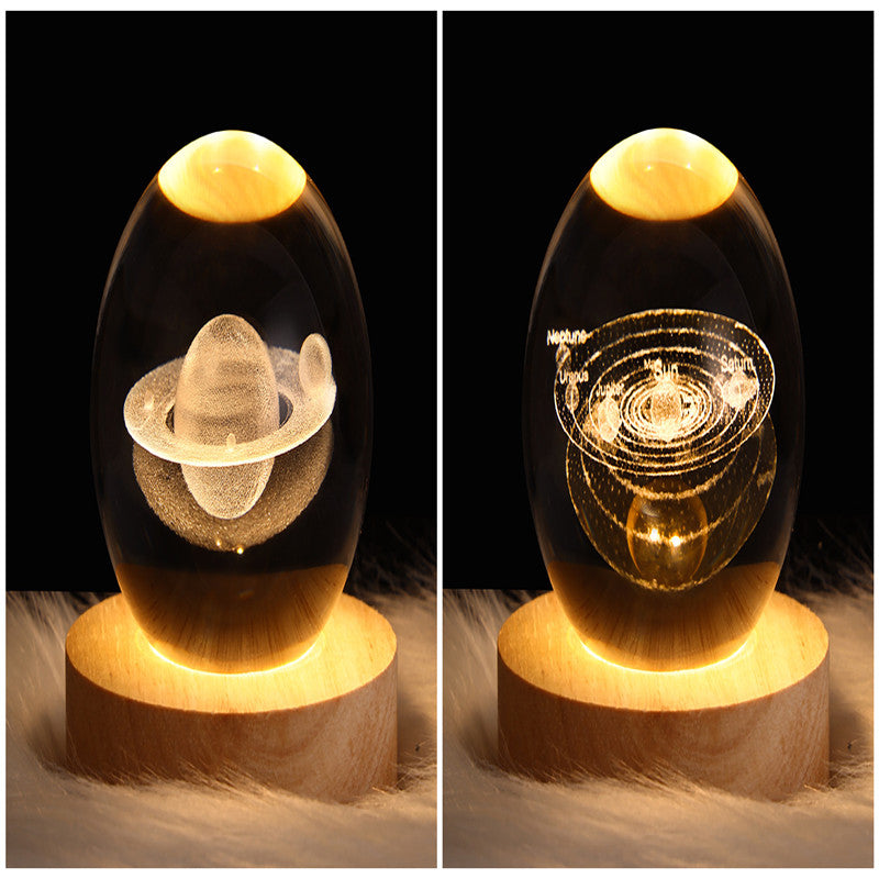 Wood Base Crystal Ball Night Lamp (photo 12)