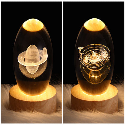Wood Base Crystal Ball Night Lamp (photo 12)