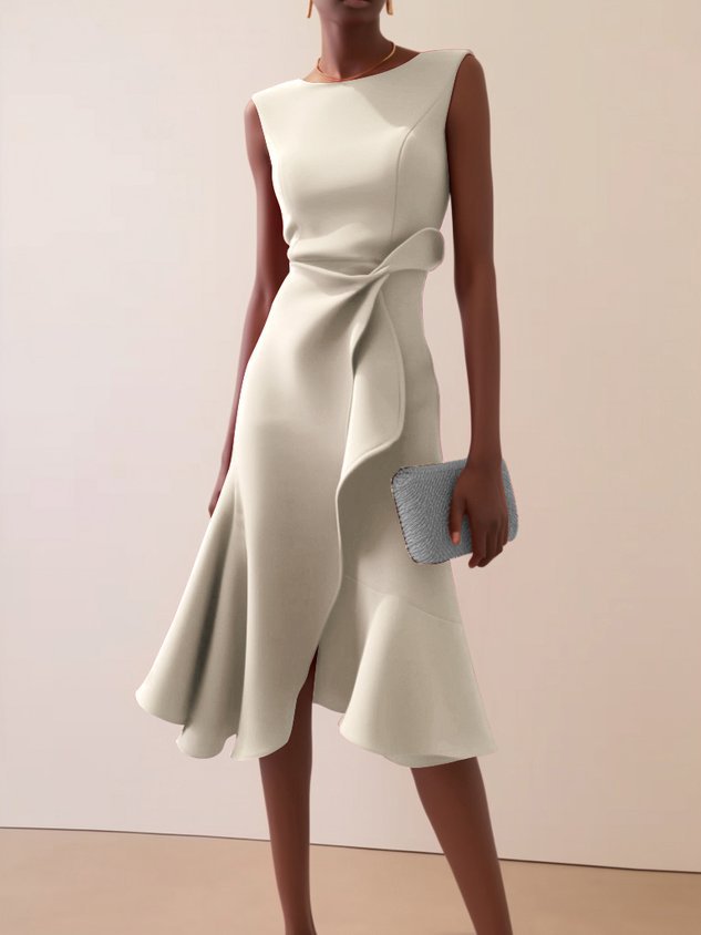 Women's Sleeveless Maxi Dress with Bow Detail (photo 12)