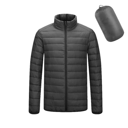 Men's Lightweight Padded Jacket, Hooded or Stand Collar (photo 23)