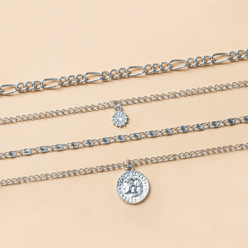 Layered Coin Charm Necklace (photo 5)