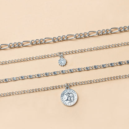 Layered Coin Charm Necklace (photo 5)