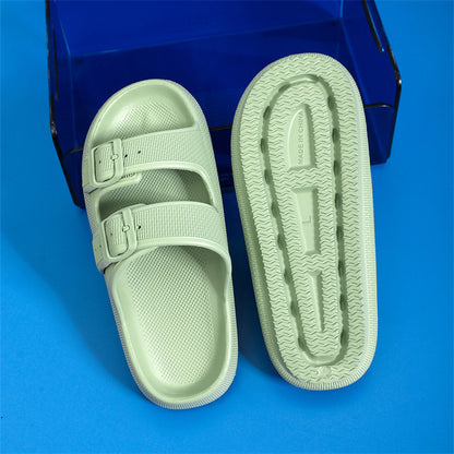 Platform Slide Sandals with Double Buckle, EVA (photo 18)