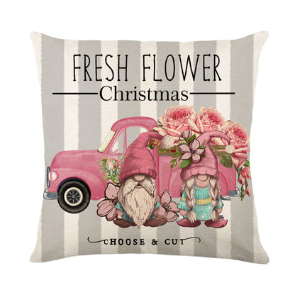 Snowflake Print Christmas Pillow Cover, 45 x 45 cm (photo 5)