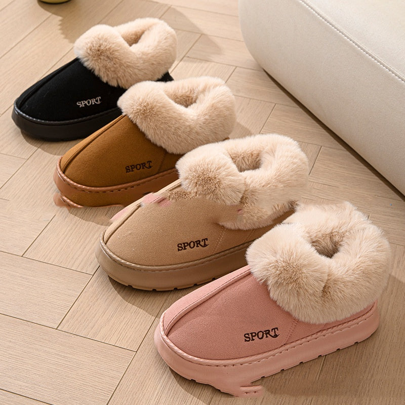 Women's Platform Plush Slippers with Faux Fur Lining (photo 2)