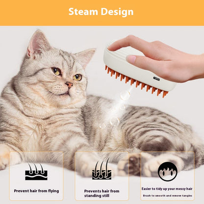 USB Rechargeable Pet Steam Grooming Brush (photo 5)