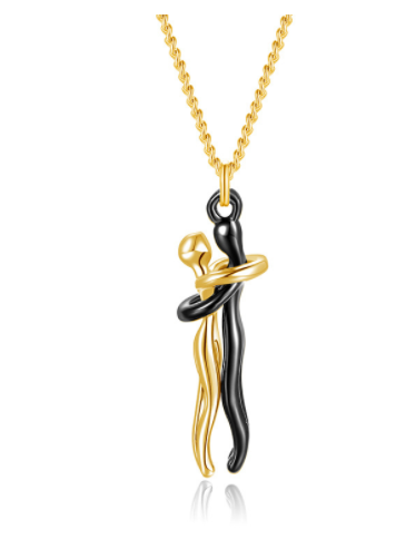 Hugging Figures Pendant Necklace (photo 10)