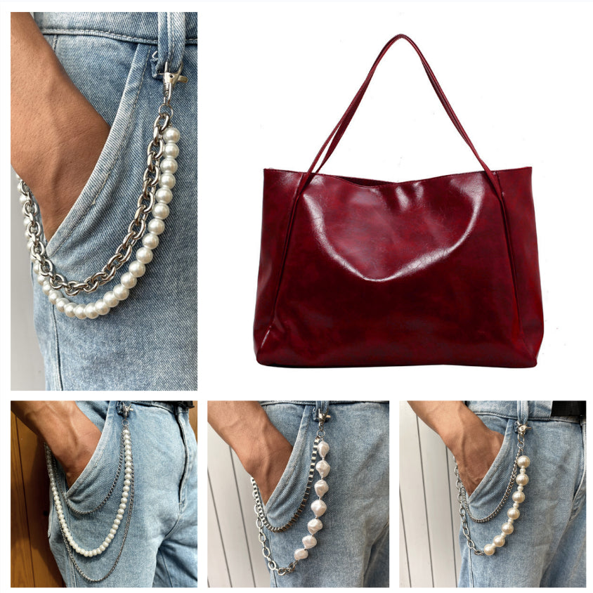 Women's Vintage PU Leather Tote Shoulder Bag (photo 40)