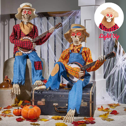 Halloween Skeleton Guitarist Decoration