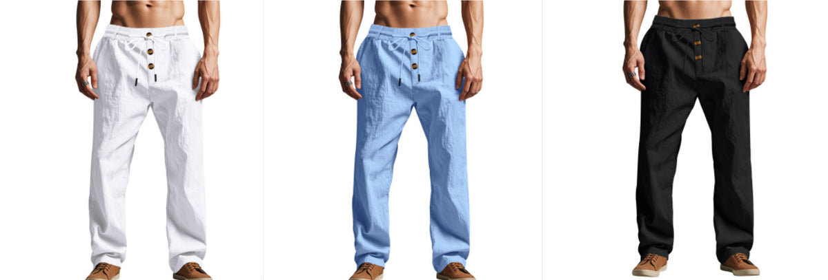 Men's Loose Straight-Leg Drawstring Pants (photo 12)