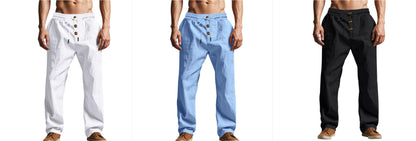 Men's Loose Straight-Leg Drawstring Pants (photo 12)