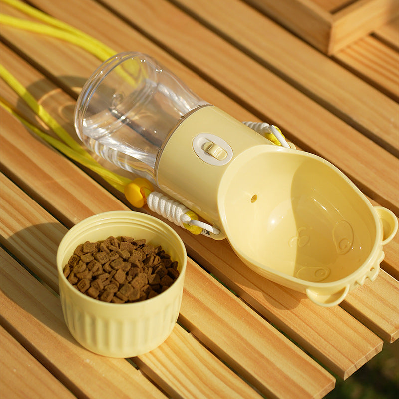 2-in-1 Portable Dog Water Bottle with Food Container (photo 2)