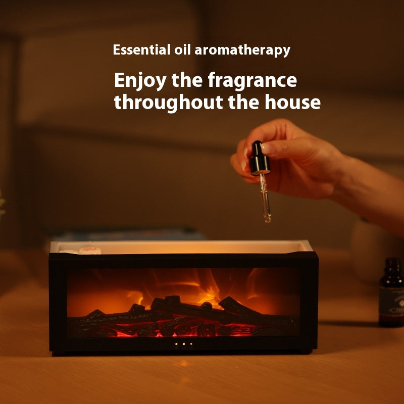 Flame Effect Essential Oil Diffuser with 7 Light Colors (photo 5)