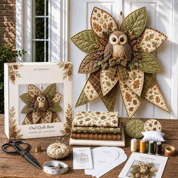 Quilted Patchwork Fabric Craft Piece, Holiday and Animal Designs (photo 8)