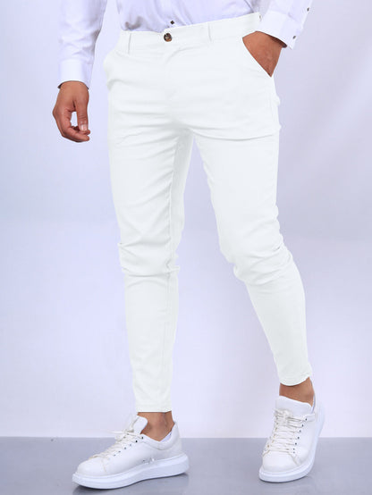 Men's Slim Button Pencil Trousers (photo 24)