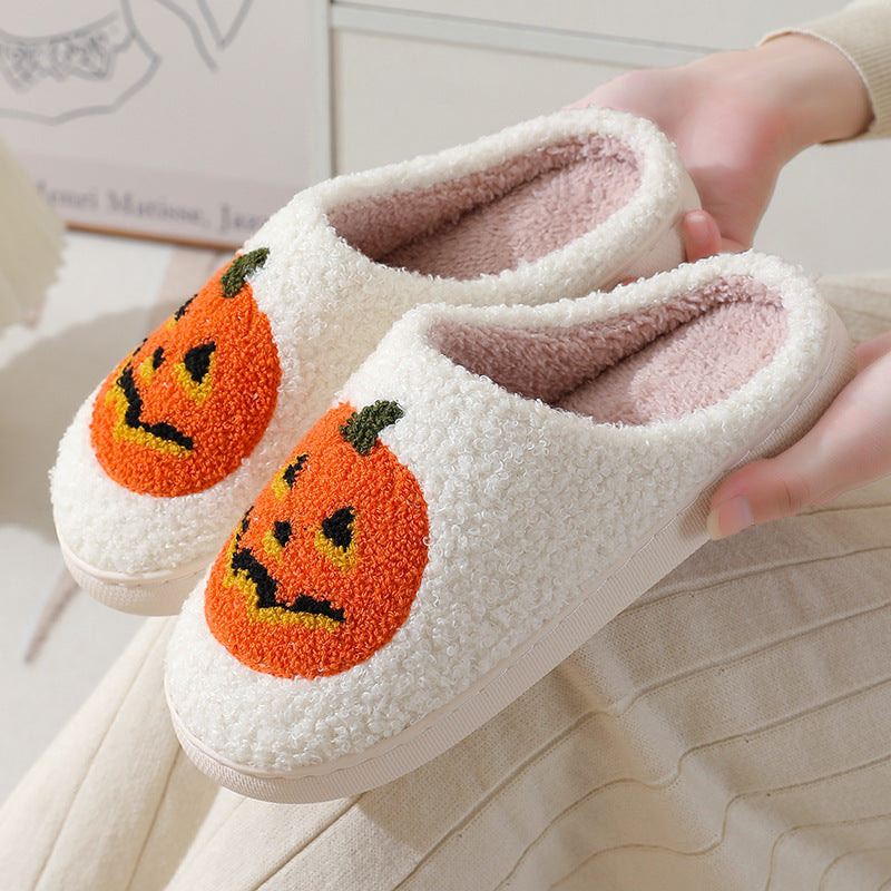 Halloween Pumpkin Plush Slippers (photo 5)
