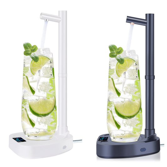 Rechargeable Electric Water Bottle Pump with Stand and Extension Tube
