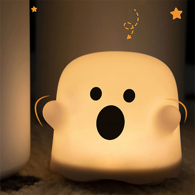 Silicone Face Night Light with Tap Control (photo 4)
