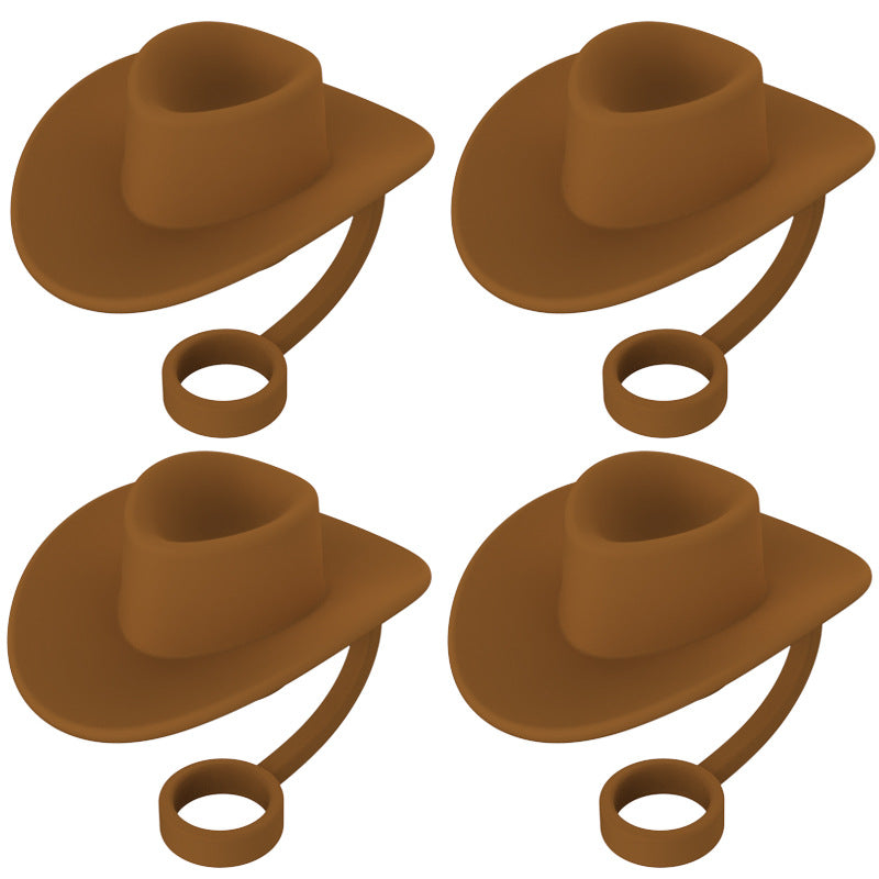 Silicone Hat-Shaped Straw Toppers (photo 13)