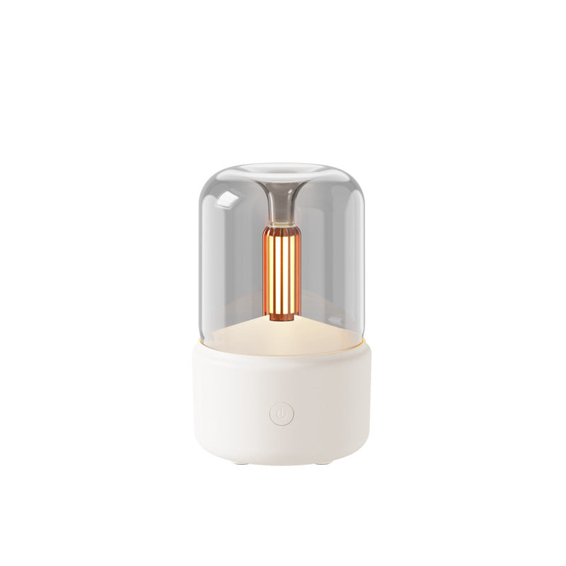 Candle-Look Mini Humidifier and Aroma Diffuser, 120 ml, USB – Beige