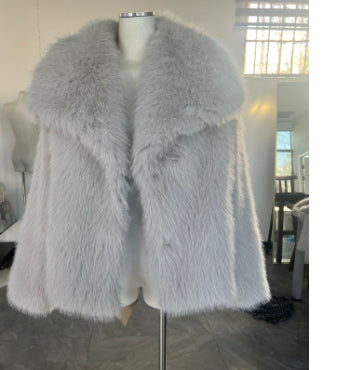 Women's Fluffy Plush Lapel Coat (photo 17)