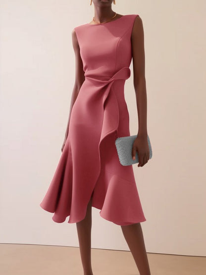 Women's Sleeveless Maxi Dress with Bow Detail (photo 3)