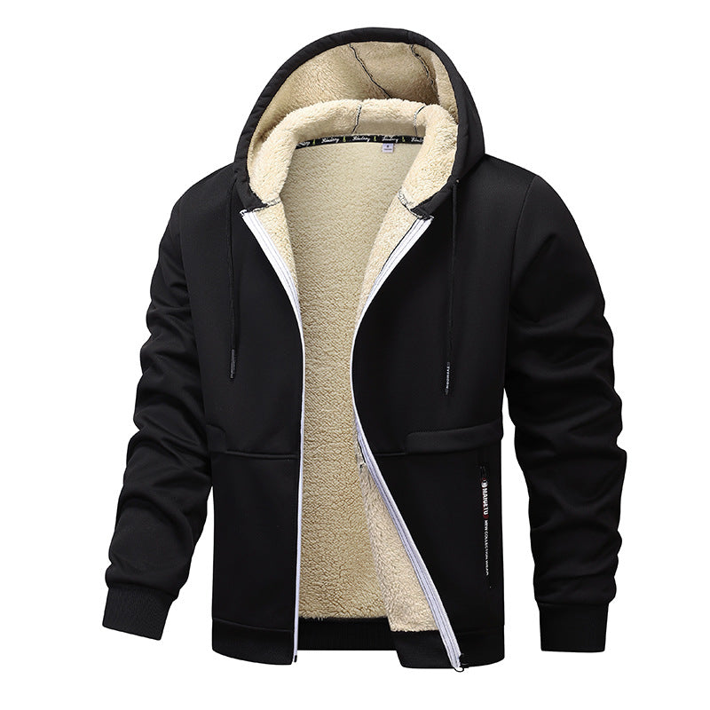 Men's Sherpa-Lined Zip-Up Hooded Jacket (photo 2)