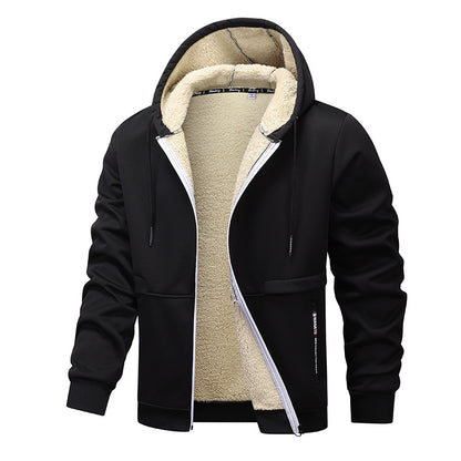 Men's Sherpa-Lined Zip-Up Hooded Jacket (photo 2)