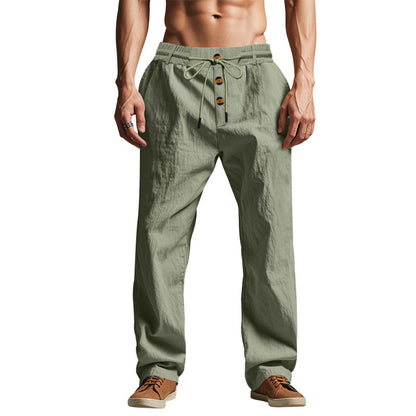 Men's Loose Straight-Leg Drawstring Pants (photo 10)