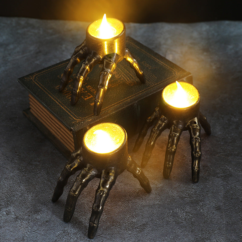 Halloween Skull and Finger LED Candle Lantern (photo 2)
