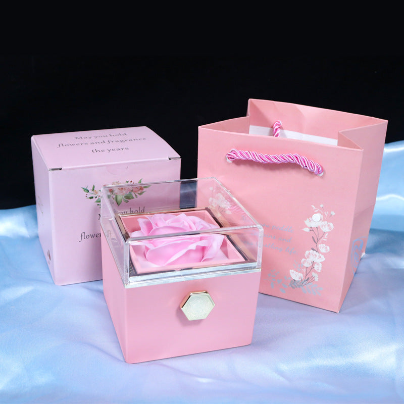 Rotating Soap Rose Jewelry Gift Box (photo 13)