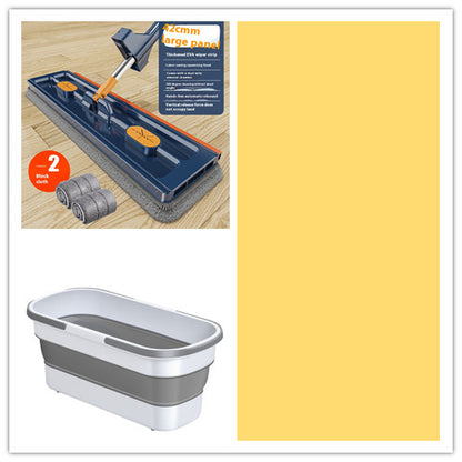Large 360° Rotating Flat Mop with Stainless Steel Handle (photo 38)