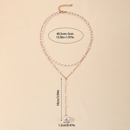 Double-Layer Pearl-Style Necklace (photo 5)