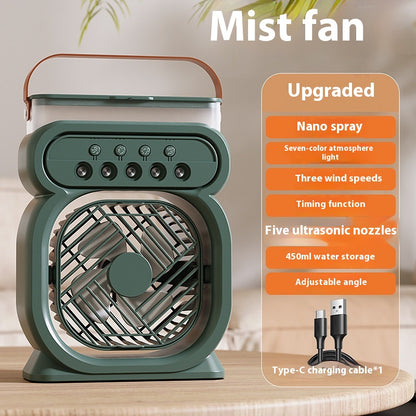 Mini Evaporative Air Cooler Fan with 7-Color Light (photo 9)