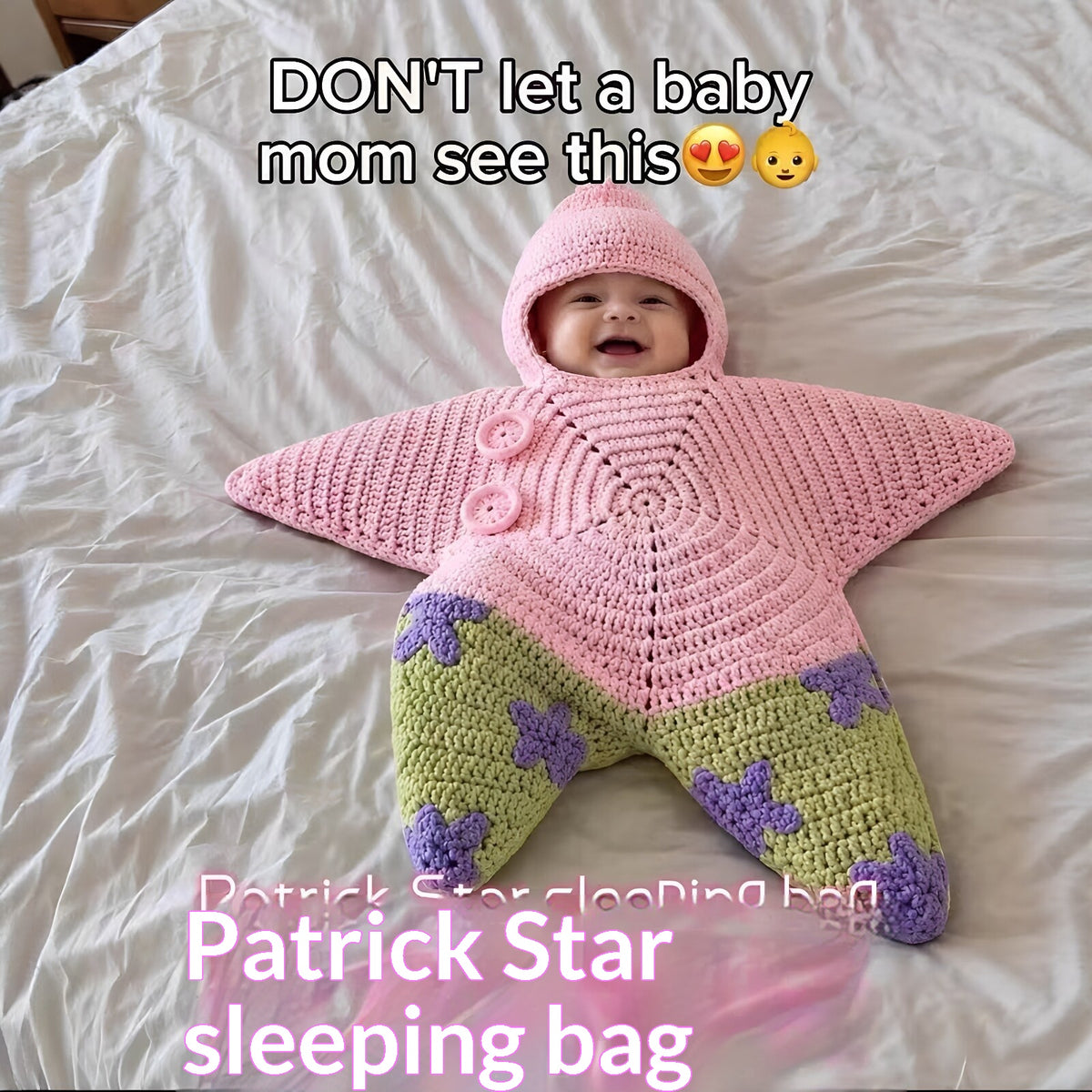 Crochet Star-Shaped Hooded Baby Romper, Finished or DIY Kit (photo 4)