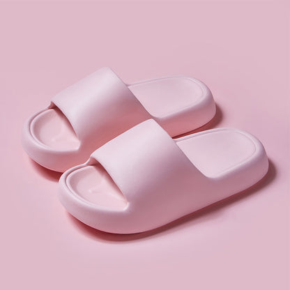 Thick-Sole Pillow Slides, EVA – Pink