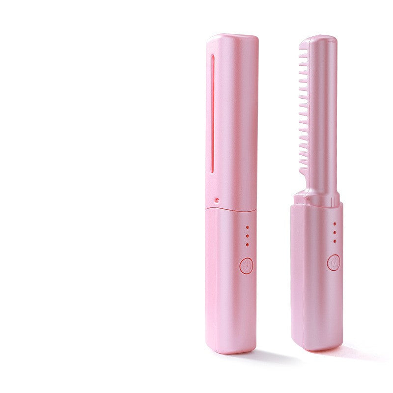 Cordless Mini Hot Comb Straightening Brush (photo 10)
