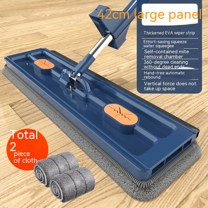 Large 360° Rotating Flat Mop with Stainless Steel Handle (photo 5)