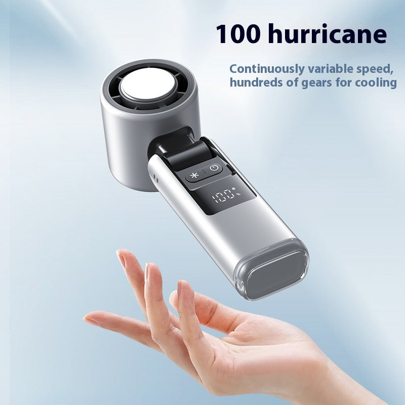 Mini Turbo Handheld Fan with Digital Display, 4000 mAh (photo 2)