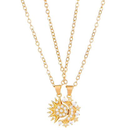 Sun and Moon Magnetic Couple Necklaces, Set of 2 (photo 5)