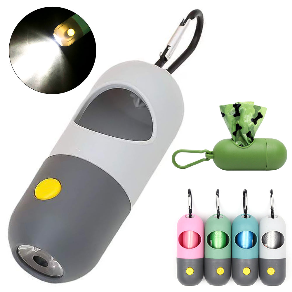 Dog Poop Bag Dispenser with LED Light