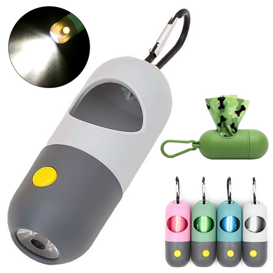 Dog Poop Bag Dispenser with LED Light